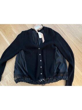 N°21 woman drawstring Knitted Cardigan in Black size 6
